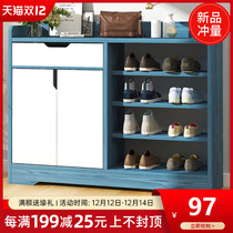 Shoe cabinet home large capacity aisle door ultra-thin modern simple small apartment economy rental wooden porch cabinet