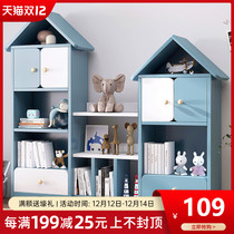 Bookshelf toy storage low cabinet childrens picture book storage rack simple floor-to-ceiling household sub-bedroom small bookcase