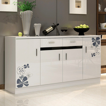 Side cabinet simple modern imitation solid wood cupboard living room locker tea cabinet multifunctional kitchen kitchen cabinet Northern Europe