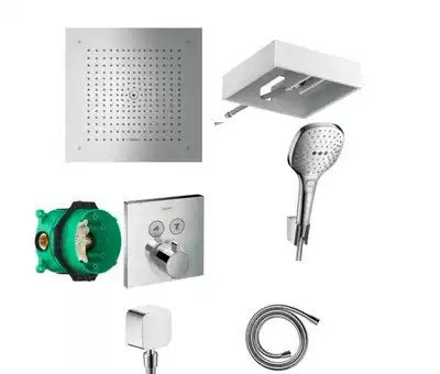 Germany Hans Flying Rain Head 400 400 Shower Thermostatic Suction Top Shrink Shower 26253007 Set Shower