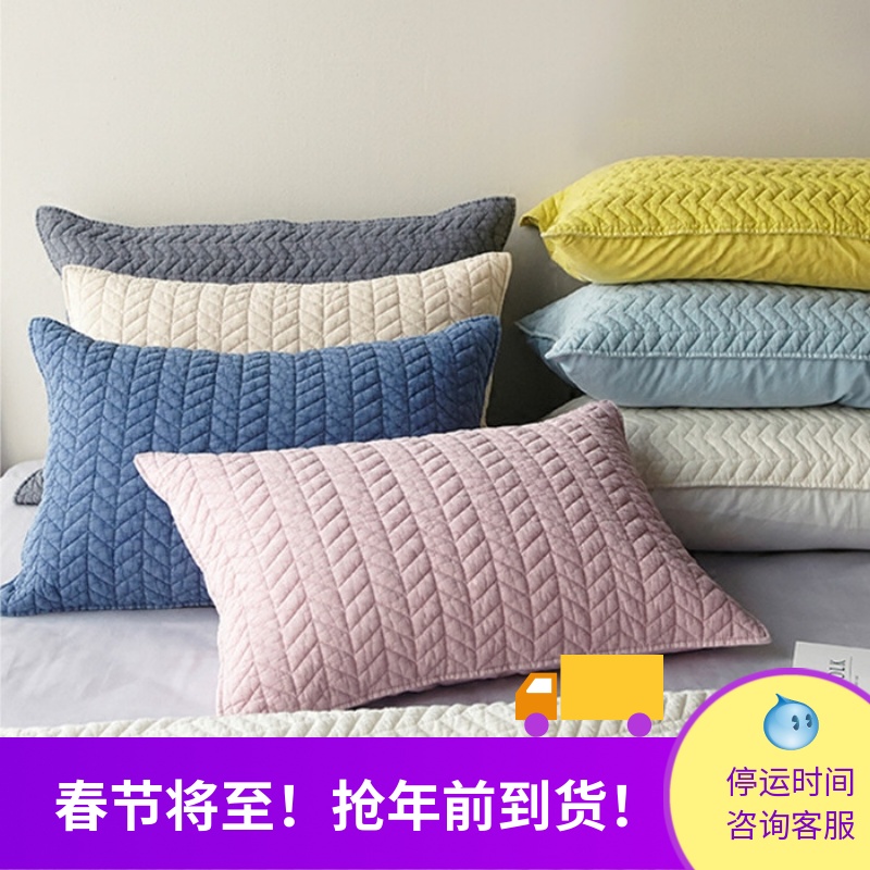 Aika Korean pillowcase summer macaron candy color pillowcase multi-color optional cotton single pillowcase