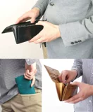 Японский длинный бумажник для влюбленных, маленькая сумка клатч с молнией, кошелек, из натуральной кожи