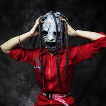 Swallowtail butterfly full face horror pullover mask Halloween spoof mask band performance