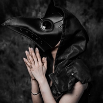 69club punk rivet bird beak doctor mask black model