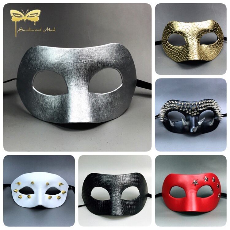 Echo Brother Mask Venetian Face Evil Spirits Prom men Halloween Mask Orange Orange Colour Adult Supplies Flagship