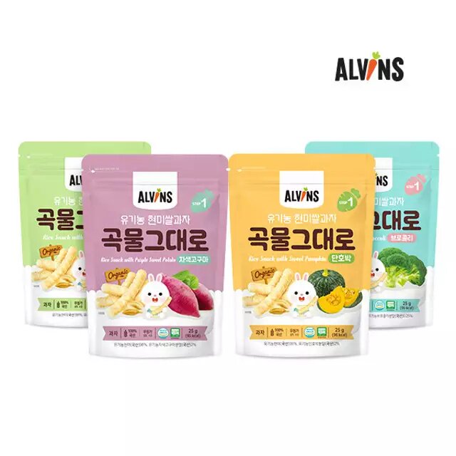 Korean baby non-food snacks Baby grain Rice strips Rice cakes