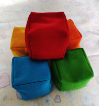Solid color canvas handmade kick sandbag kindergarten Primary School students throw sandbags children throw sandbags shuttlecock buckwheat skin
