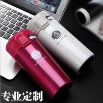 Stainless steel thermos cup Coffee cup custom lettering printing advertising gift cup Thermos cup custom printing logo