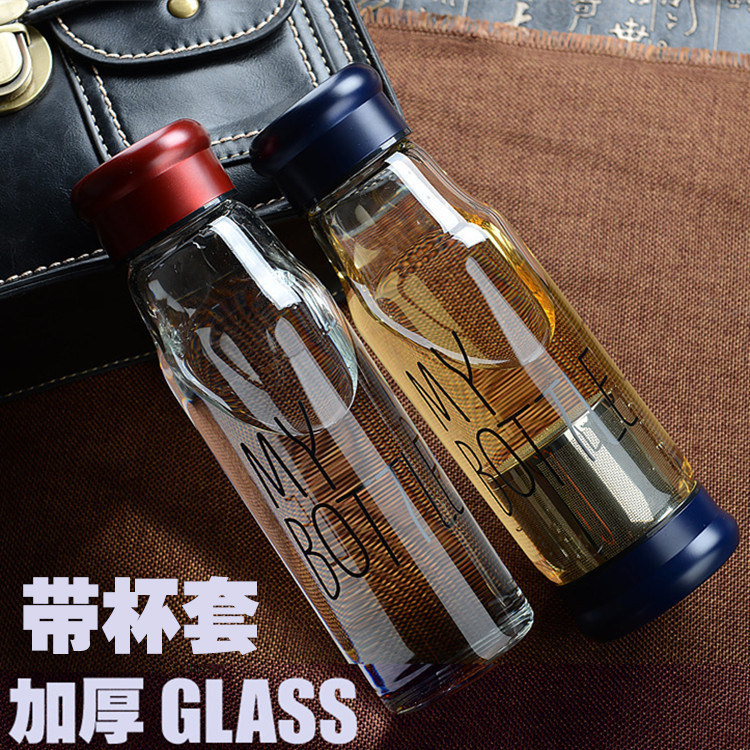 Customized advertising cup thickened glass wholesale custom can LOGO water cup customized glass gift cup printing