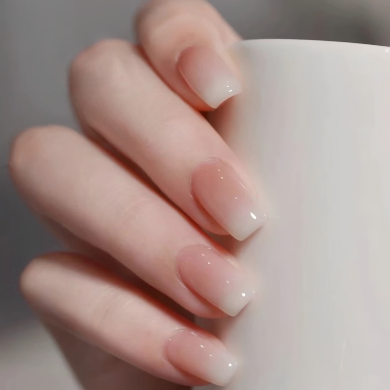 Purely Handmade Wearable Nails 2026 New Style Medium-Length Nude Color Gradient Niche Fashion Daily Fake Nail Patches Purely Handmade Wearable Nails 2026 New Style Medium-Length Nude Color Gradient Niche Fashion Daily Fake Nail Patches