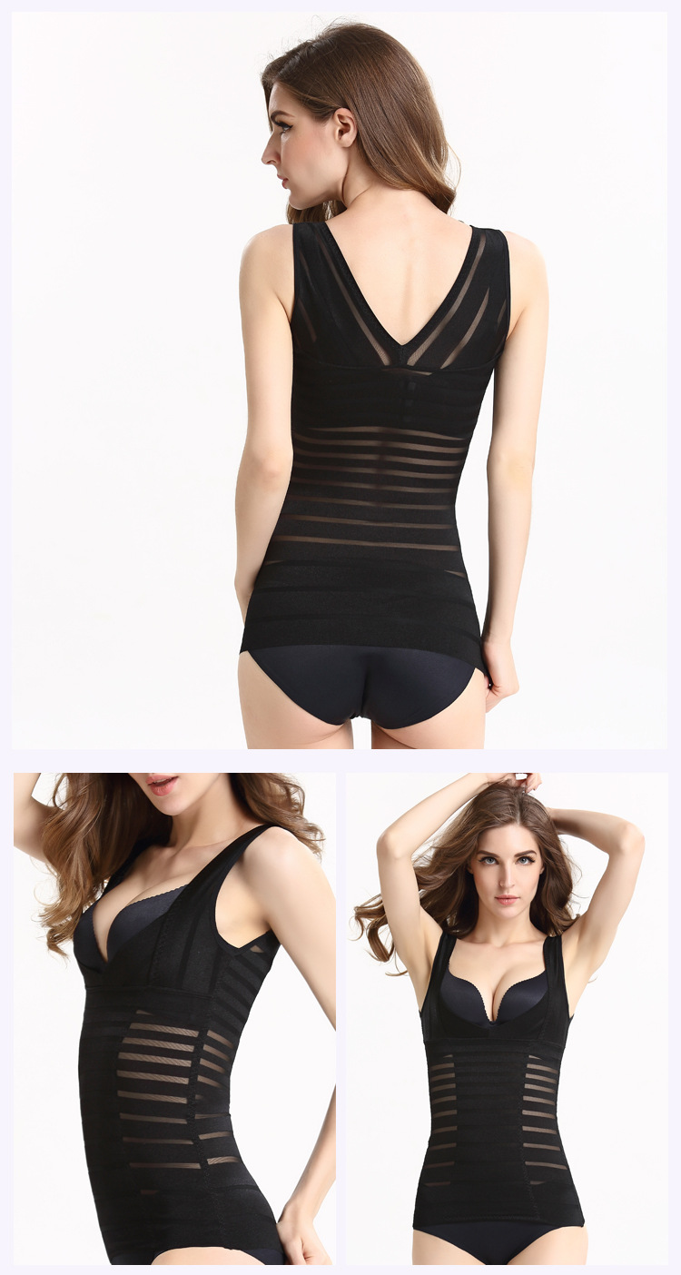 Gia cố cơ thể bằng nhựa quần áo bụng eo eo body vest nữ sau sinh giảm béo giảm bụng corset đồ lót phần mỏng