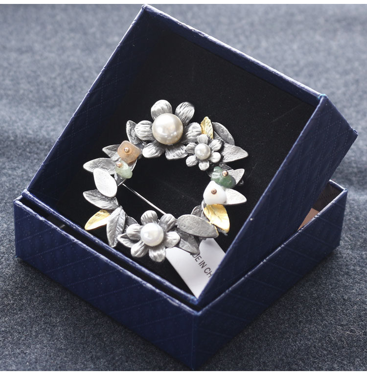 Broche femme en cristal naturel pierres semi-précieuses - Ref 1174400 Image 7