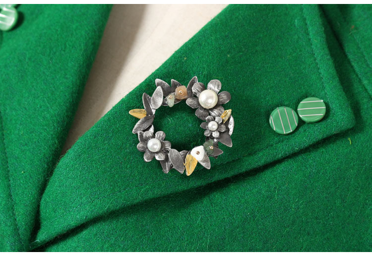 Broche femme en cristal naturel pierres semi-précieuses - Ref 1174400 Image 11