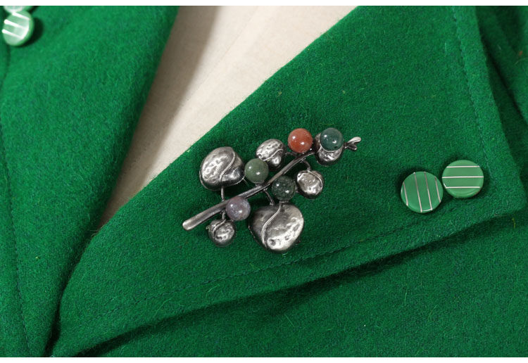 Broche femme en cristal naturel pierres semi-précieuses - Ref 1177539 Image 11