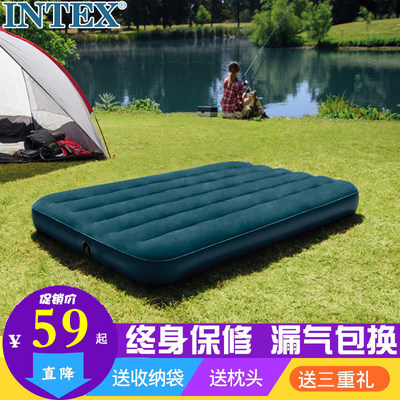 Intex cushion bed sheets people plus double home with inflatable mattress plus thick lunch break bed outdoor portable