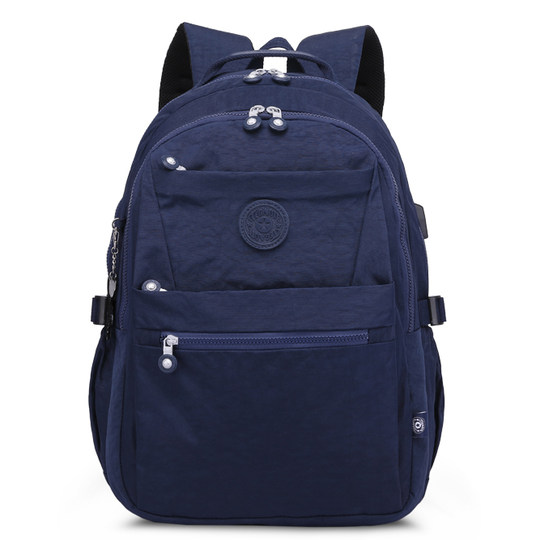New foreign trade backpack for women, business casual large-capacity travel bag, male student multi-functional waterproof cloth backpack