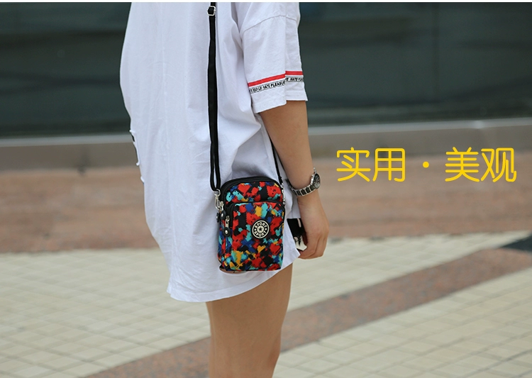 Thương hiệu gốc túi điện thoại di động nữ đeo túi mini rửa vải thay đổi túi đeo tay màn hình lớn túi điện thoại di động treo cổ túi - Túi điện thoại