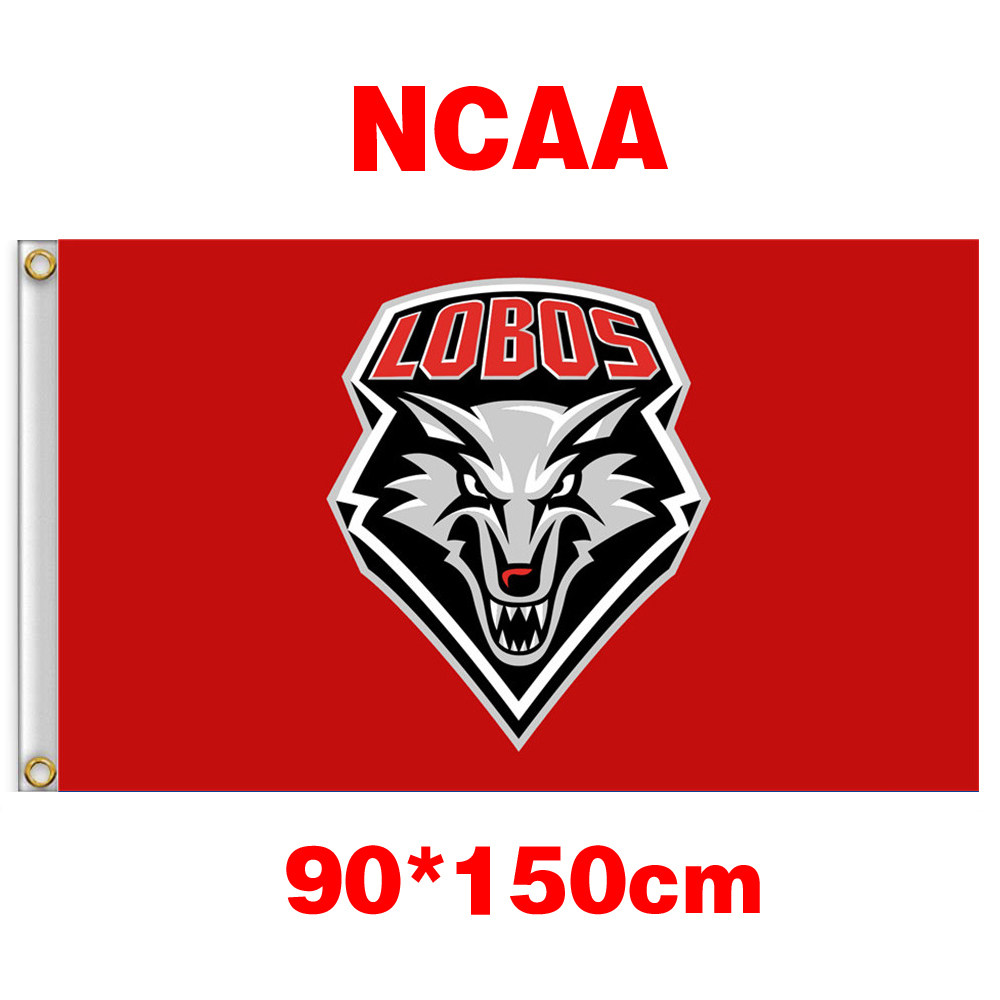 New Mexico Lobos New Mexican University Lywolf NCAA Flag Custom