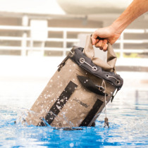 Paccafe Dry15 waterproof double shoulder backpack burglar travel safety beach bag official spot clear bin