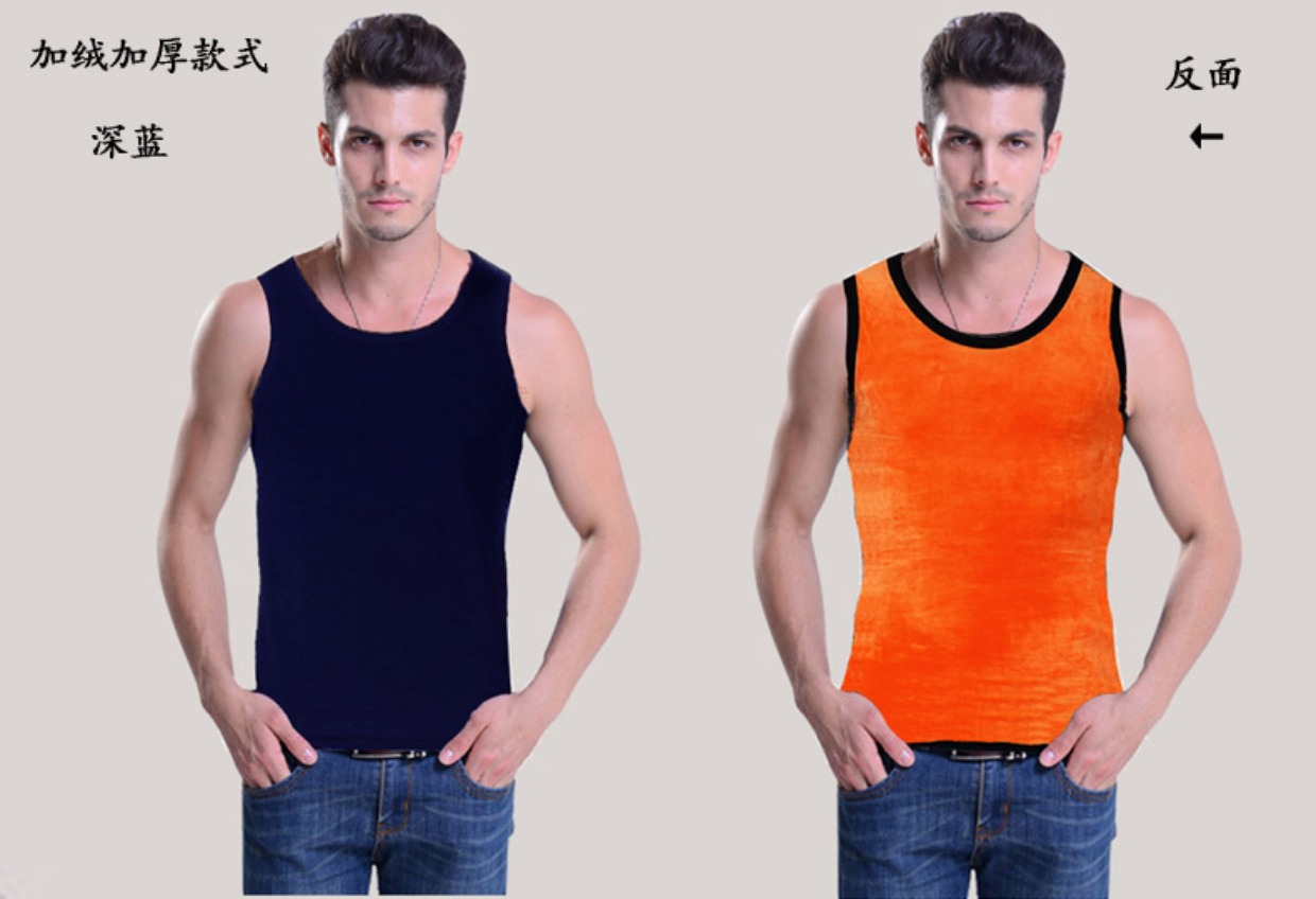 Áo vest nam ấm áp Vai rộng nam dày cộng với nhung mùa thu và mùa đông cổ tròn chạm đáy Plus vest vest thanh niên vest nam áo ngực nữ