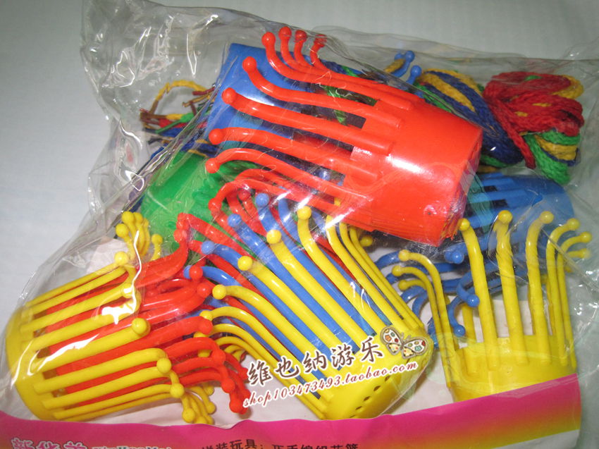 Toddler Puzzle Toys Children Handmade Materials Hands-on Weaving Flower Baskets Toddlers Plastic Parquet Building Blocks