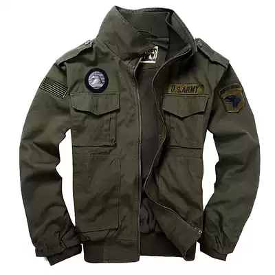 Tactical army fans outdoor camping clothing 101 airborne division flight jacket green single jacket men's casual clip