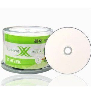 DiscRitek Taiwan-made Rhenium X Series DVD-R 16X Ultra Bright Printable Burn Disc Blank Disc