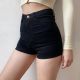 GoGirlGo American retro super high-waist slim stretch denim shorts women's hip-covering sexy pants summer summer