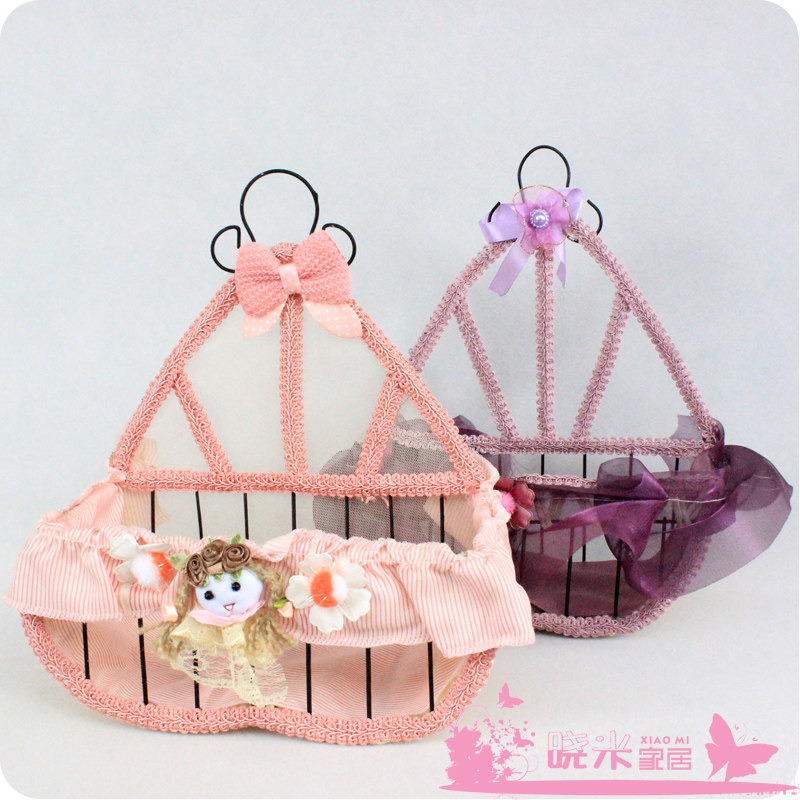  Rope-knitted hanging basket single-layer remote control basket containing basket Basket Cosmetic Basket