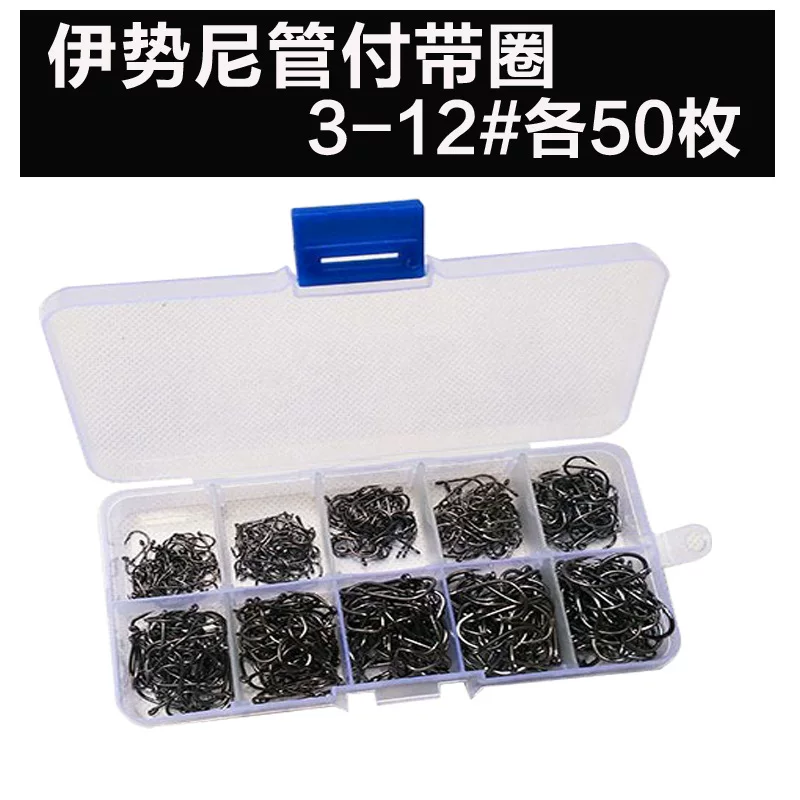 500 коробок 3-12#число с Circular/с Kong Isei плоский черный крючок для рыбалки рыболовный крючок набор крючков для рыбалки