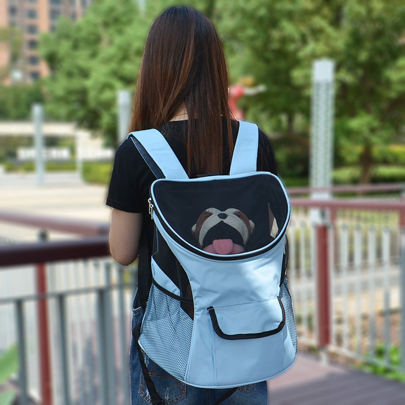 Dog Travel Portable Bag Teddy Travel Outing Bag Large Size Pet Backpack Chest Cat Bag Dog Bag Breathable Cat Bag