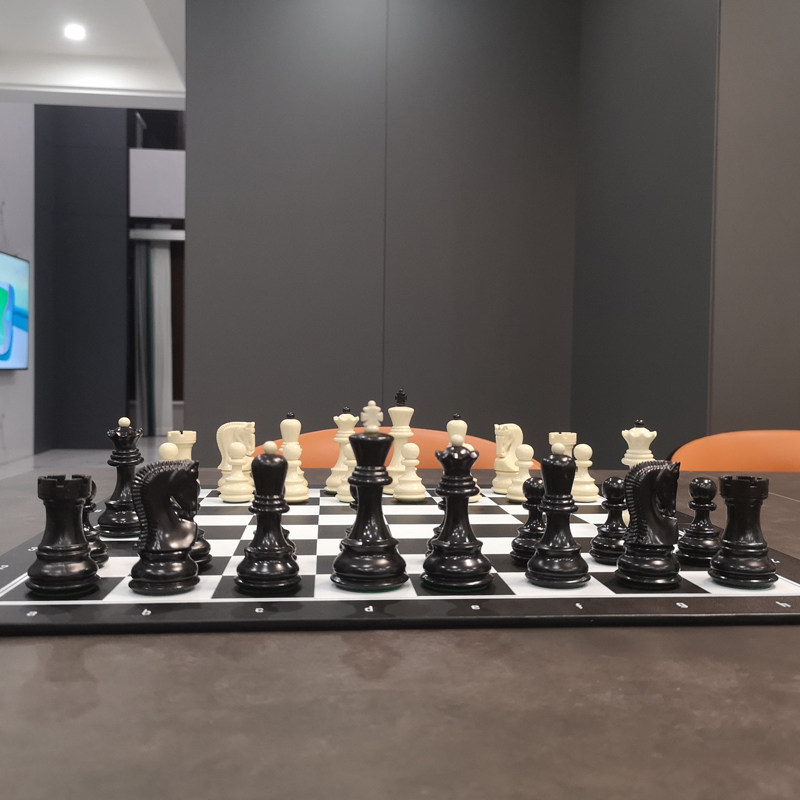 Germanic Knight Chess with Doubles After King Folding Chess Board Adult Children Students Weighted Pieces