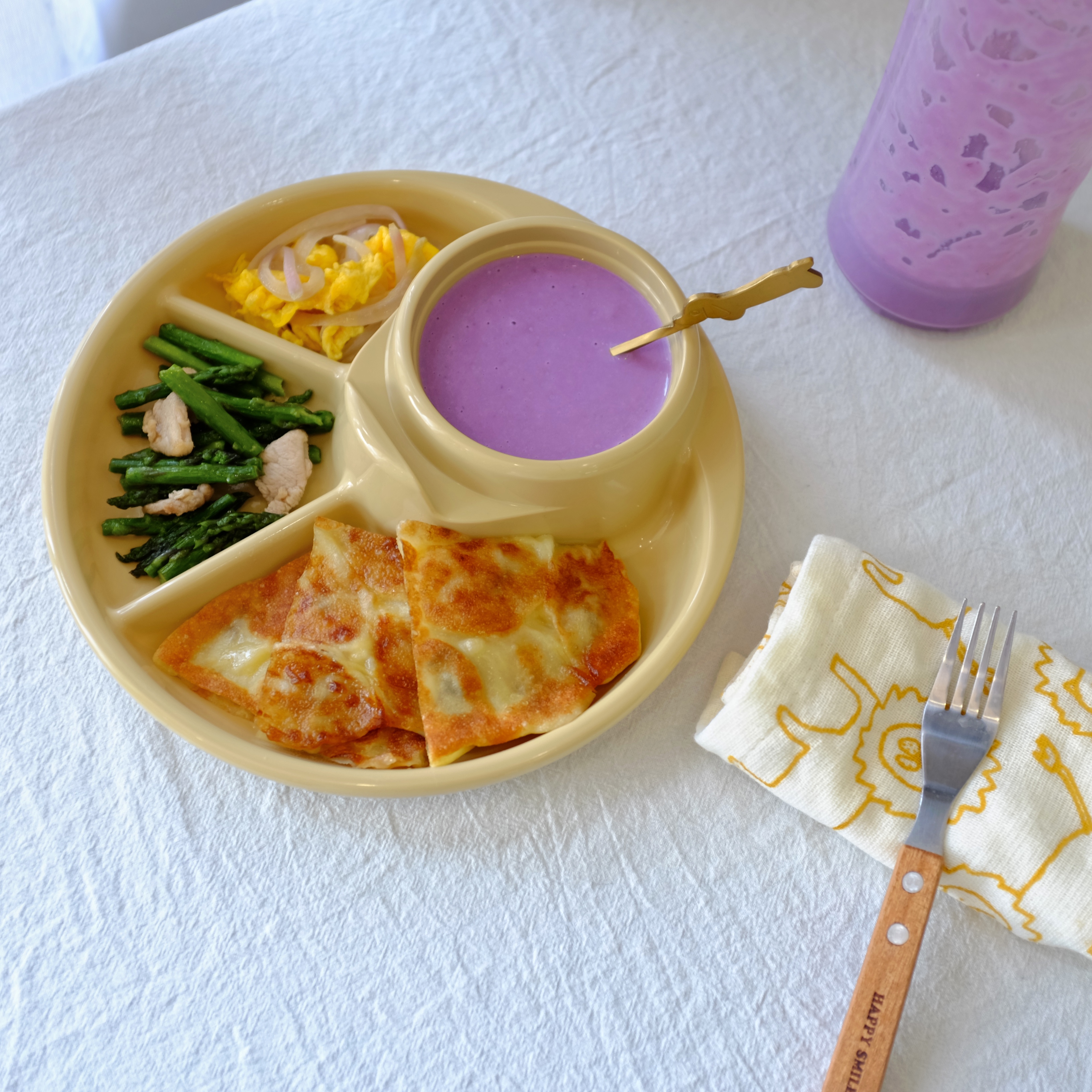 Japan Import DIVISION DINNER PLATE ONE PERSON FOOD REDUCTION FAT SHAPING HEALTHY CUTLERY BBQ BARBECUE ANTI-FALL HIGH TEMPERATURE RESISTANT