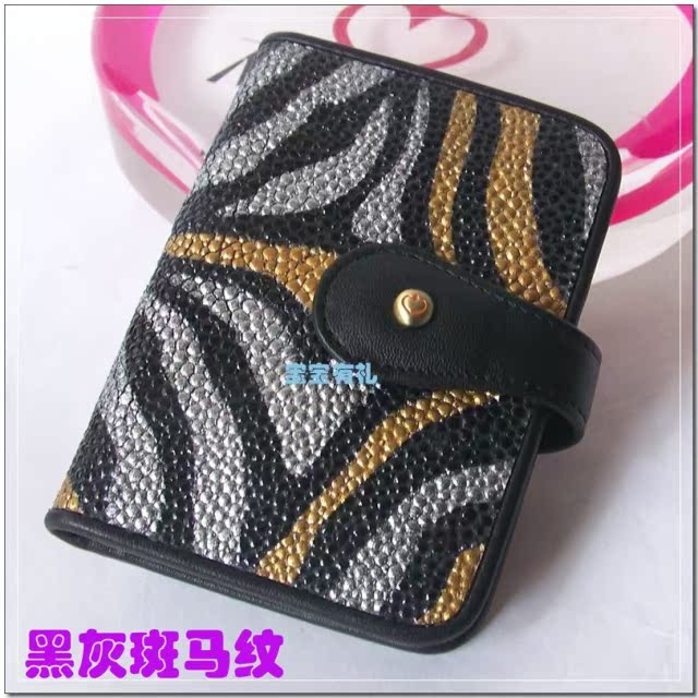 Mesili Pearl Fish Skin Skin Devil Fish Antimag từ Thẻ tín dụng Túi kraft Mua 1 tặng 1 ví cầm tay nam lv