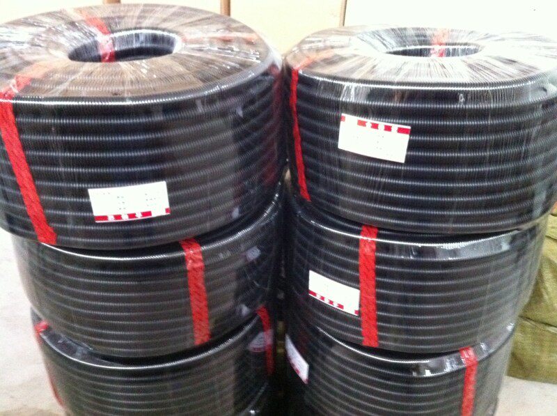 PE polyethylene hose plastic corrugated pipe wire casing cord hose worn hose AD 18 5 100 m one roll