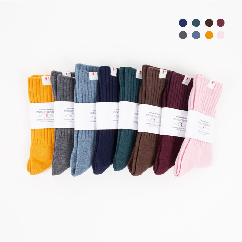 Guomian No. 1 Factory Improved Version of 59-Style Flying Wool Socks, Unisex Retro Mid-Calf Socks, Moisture-Wicking and Sweat-Absorbing