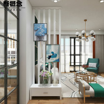 Light luxury porch cabinet partition cabinet into the door facing the door living room screen column to the top modern simple solid wood cabinet