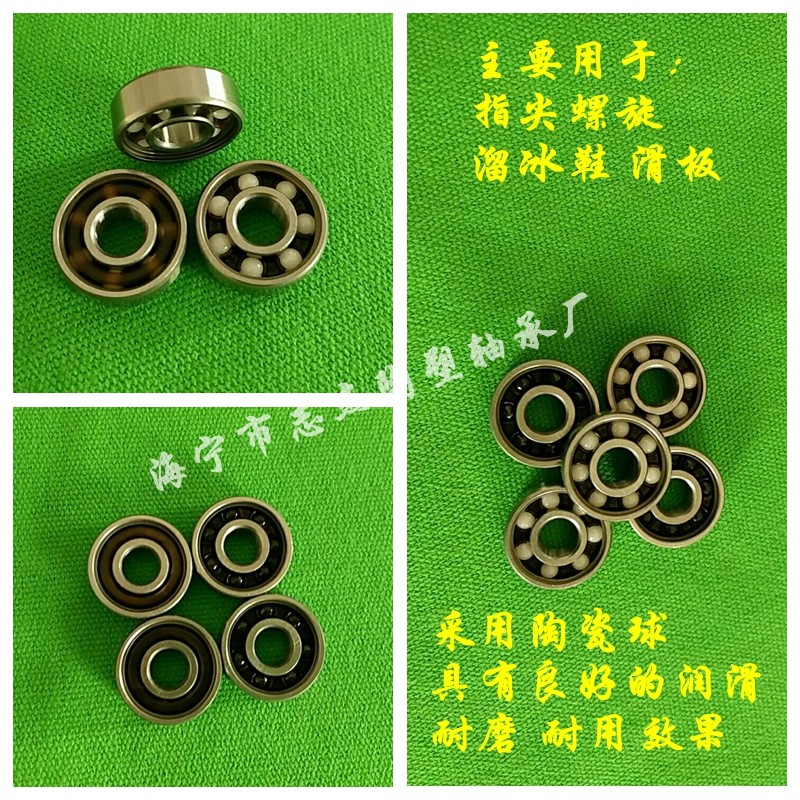 Hybrid ceramic ball bearing for fingertip screw 608 open bearing steel ring ceramic ball