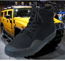 3537 high black labor wear-resistant fashion construction site shoes breathable liberation shoes mens high waist rubber shoes canvas yellow shoes