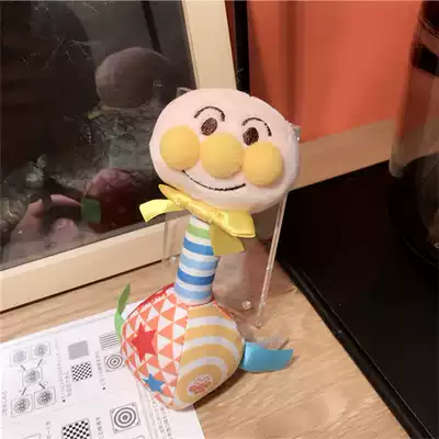 Japanese Anpanman newborn baby hand bell Bread cloth dumbbell hand bell soothing toy 0-6 months