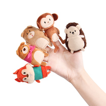 New Pint Parenting Cub Storytelling Tadpole Looking For Mother Dinosaur Hippo Animal Finger Doll Plush Dolls