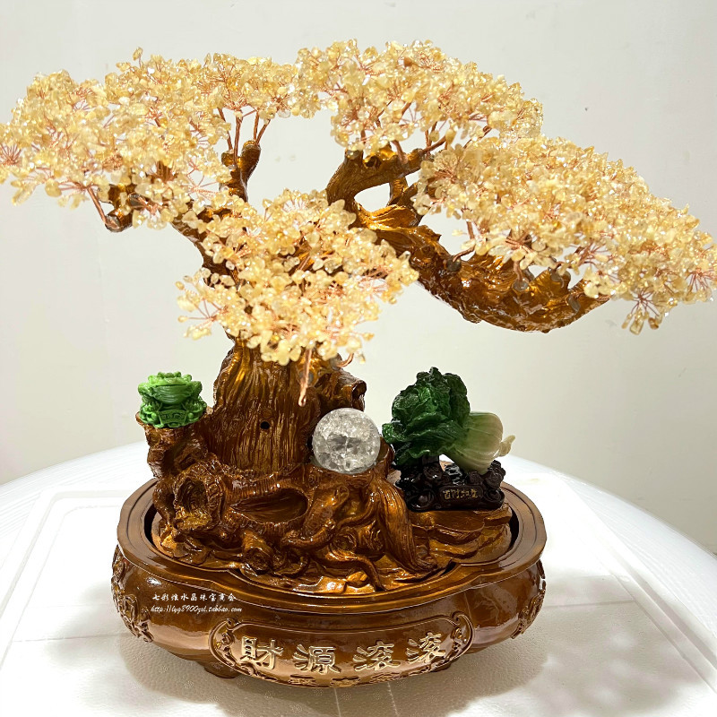 Citrine Money Tree Treasure Bowl Flowing Water Electric Ball Feng Shui Ornament Tv Cabinet Living Room Entrance Wealth-Attracting Golden Toad Citrine Money Tree Treasure Bowl Flowing Water Electric Ball Feng Shui Ornament Tv Cabinet Living Room Entrance Wealth-Attracting Golden Toad