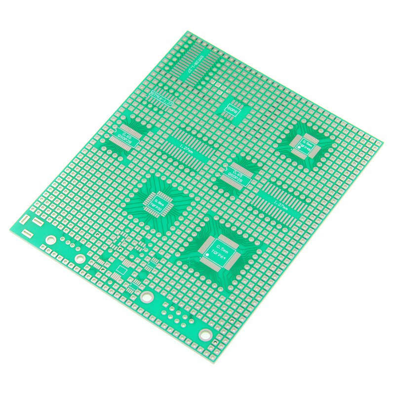 贴片万能板9*11cm QSOP QFP DIP 单片机转接 实验板 PCB板 洞洞板