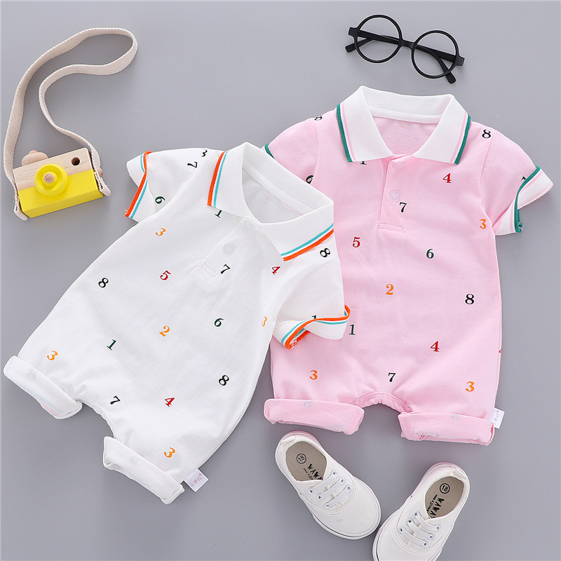 Baby summer clothes male baby one-piece clothes thin section pure cotton handsome baby clothes male summer fashion short-sleeved romper
