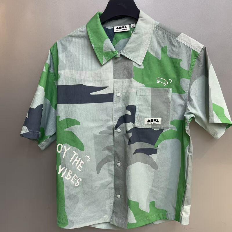 Anta 2026 Summer Wang Yibo Printed Short-Sleeved Shirt Loose Breathable Sports Comfortable Top 172628105