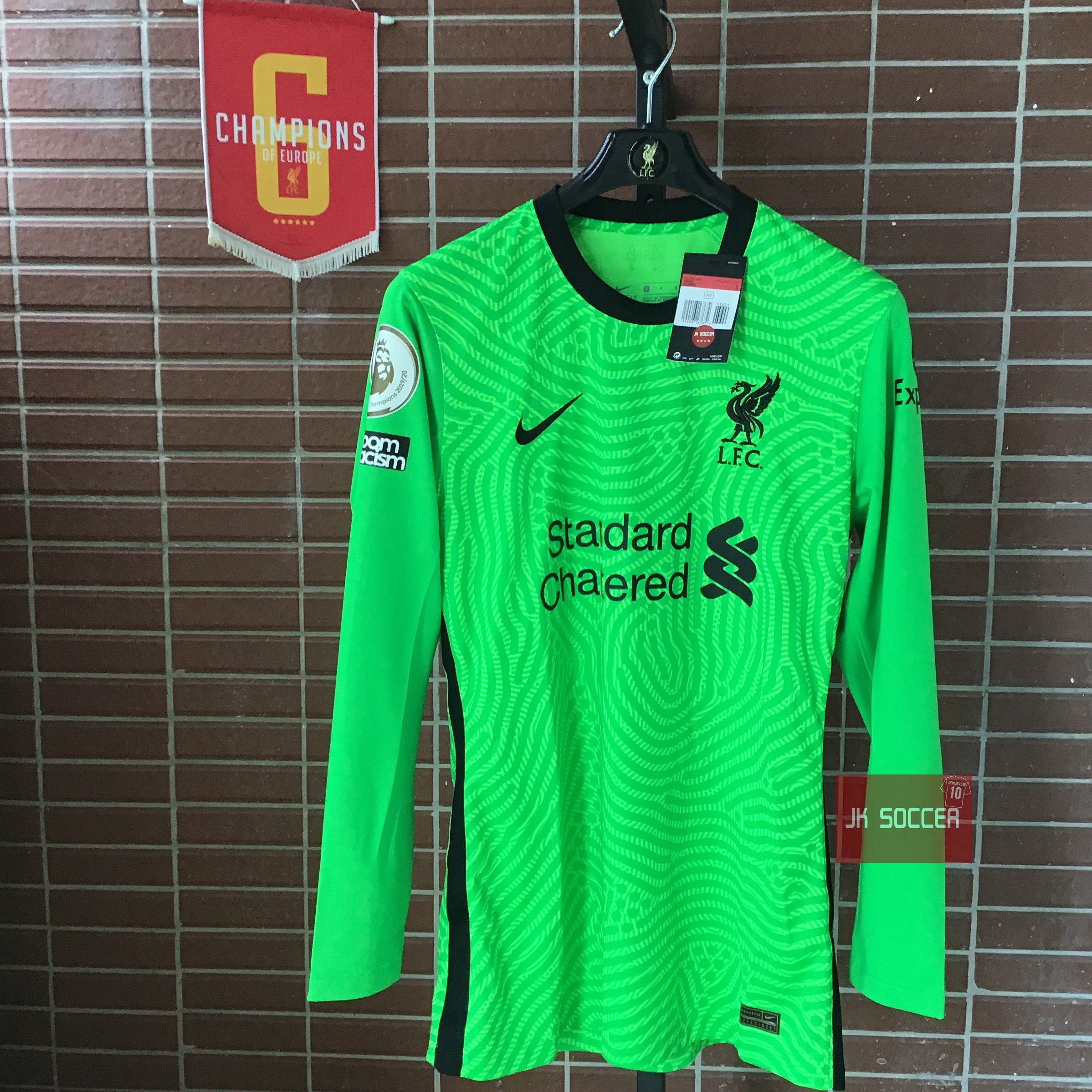 20/21 Liverpool Green Goalkeeper Uniform Ladder Locker Room Player