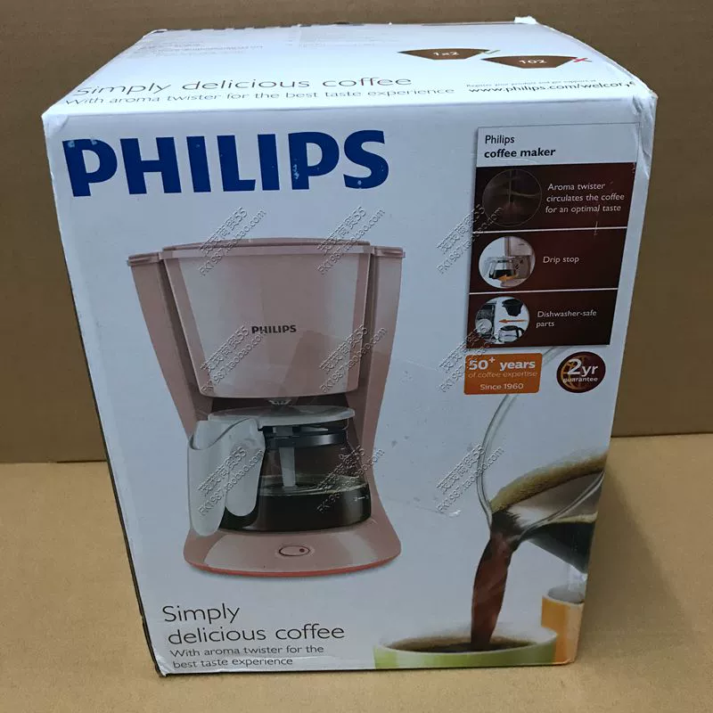 Máy pha cà phê Philips / Philips HD7431 màu hồng của Mỹ máy pha cà phê nhỏ giọt tự động - Máy pha cà phê