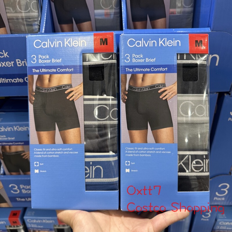 In Stock: Costco Domestic Calvin Klein Men's Boxer Briefs Ck Boxer Shorts 3-Pack
