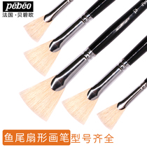 Bebeo Bristles Tail Fan Pen Professional Art Gouache Oil Painting Acrylic Watercolor Paint Brush Set Brush