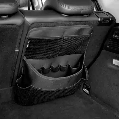 Car seat back storage bag leather storage bag car trunk hanging bag storage box Net pocket thickening Universal